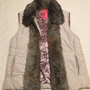 Radley Genuine Rabbit Fur Trim Puffer Vest